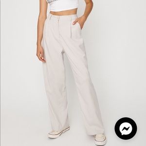 GARAGE Porter Pleated Straight Pants - Pebble Gray